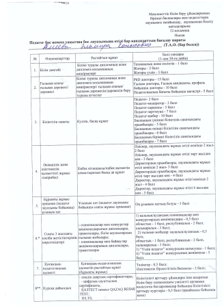 Қағиданың 113-тармағында көрсетілген құжаттар тізбесі: